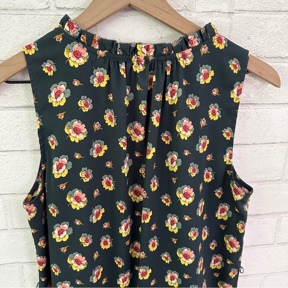 LOFT Green Flowered Sleeveless Dress - Picture 9 of 10